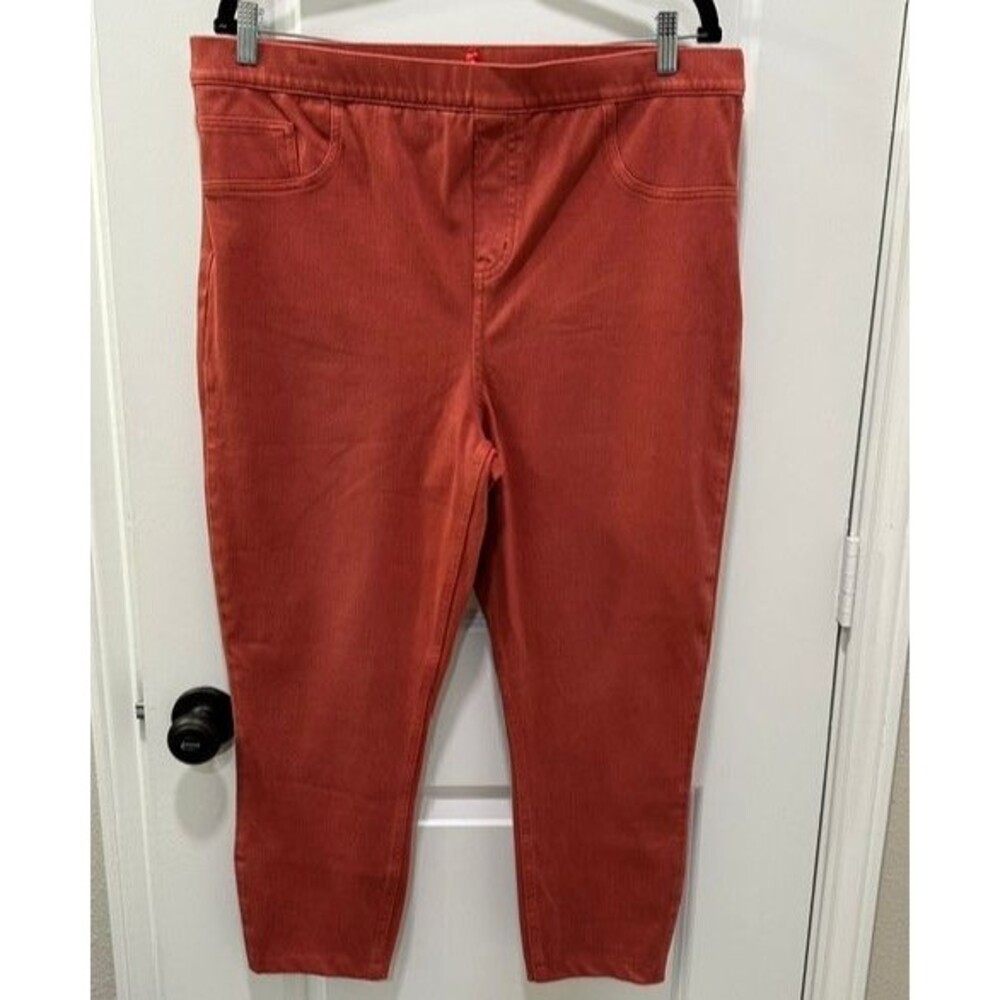 Spanx Jean-ish Ankle Leggings Women s 2X Rust Terracott Pull-On Jeggings Stretch